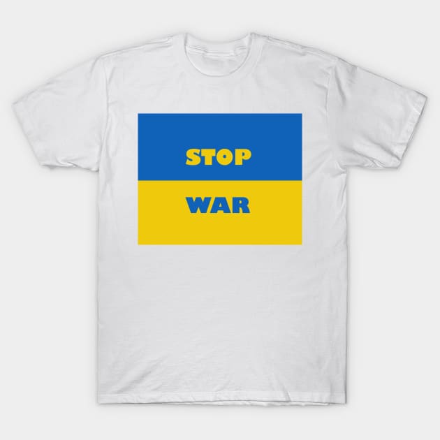 Stop War Ukraine Flag T-Shirt by arkitekta